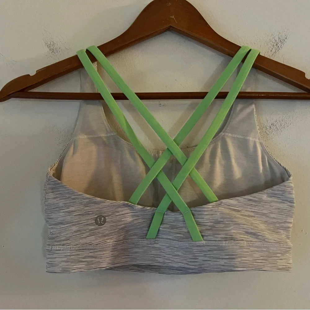 Lululemon Energy‎ Bra Sz 6 Wee Are From Space Nimbus Battleship/Citra Lime - Picture 5 of 10